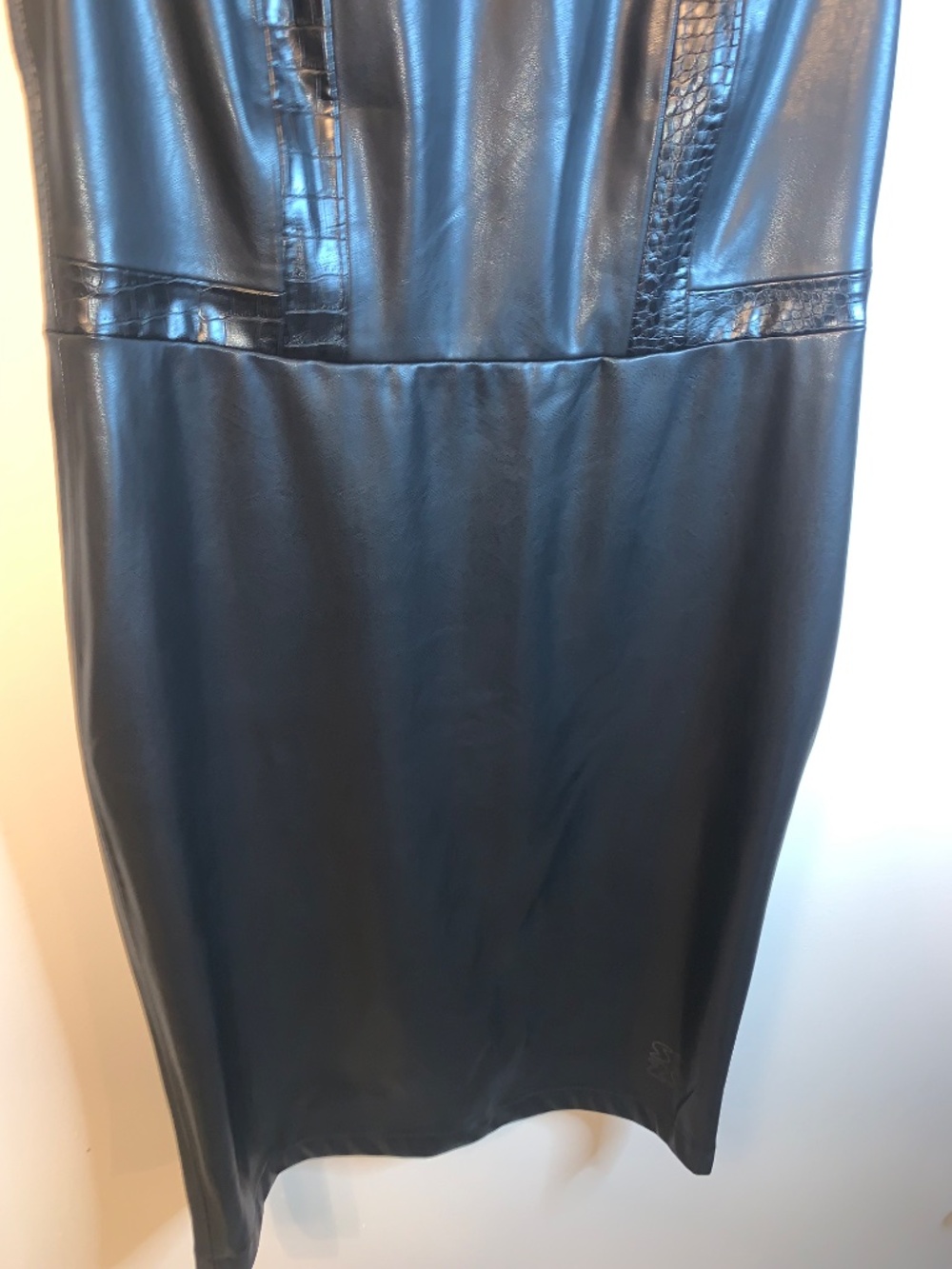 Sportalm Orivelle Leather Like Dress Black Midi 42 - Picture 11 of 11